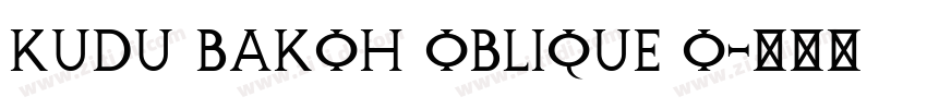 Kudu Bakoh Oblique O字体转换